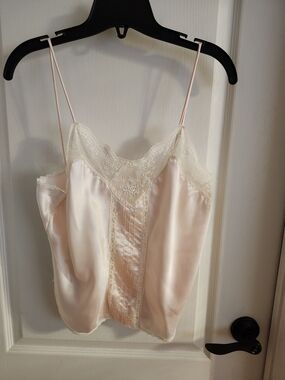 New Satin Lace Camisole in Soft Blush